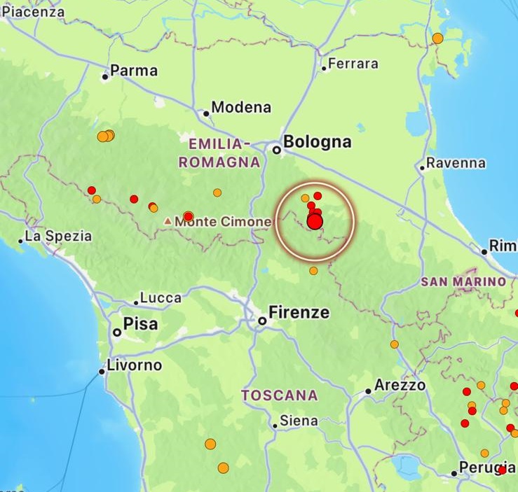 terremoto castel del rio emilia romagna