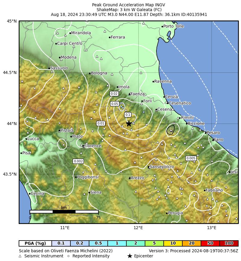 terremoto oggi forlì cesena