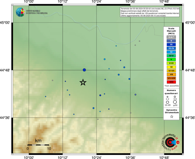terremoto oggi parma