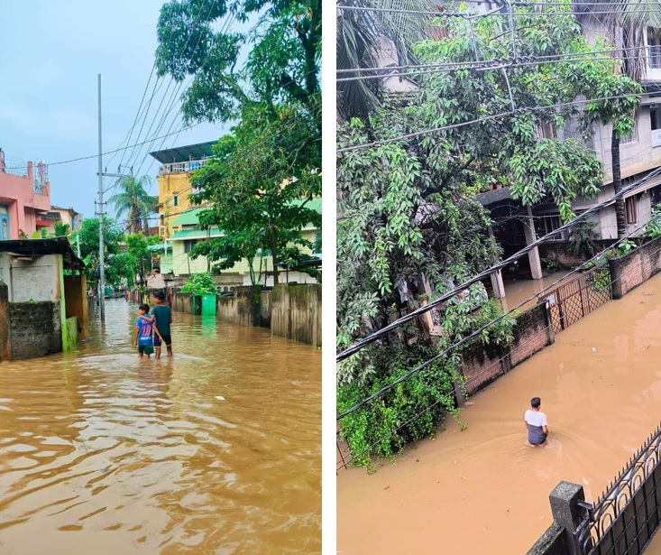 alluvione piogge india assam