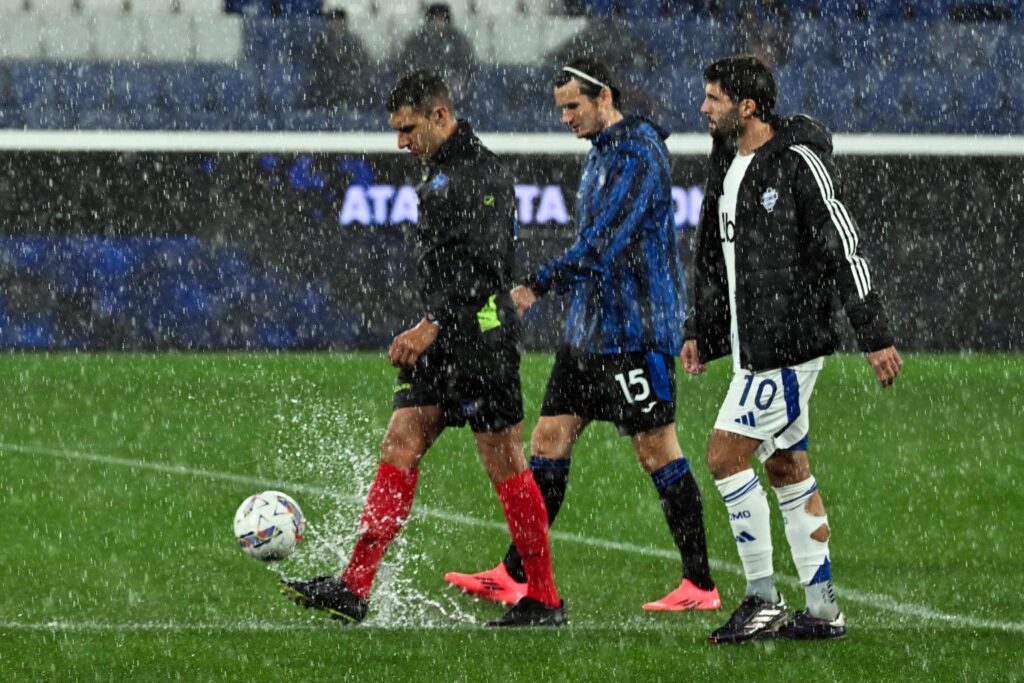 Atalanta-Como maltempo