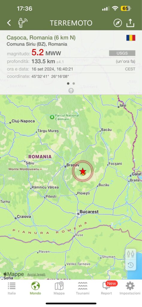 terremoto romania