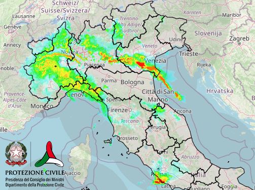 maltempo radar oggi