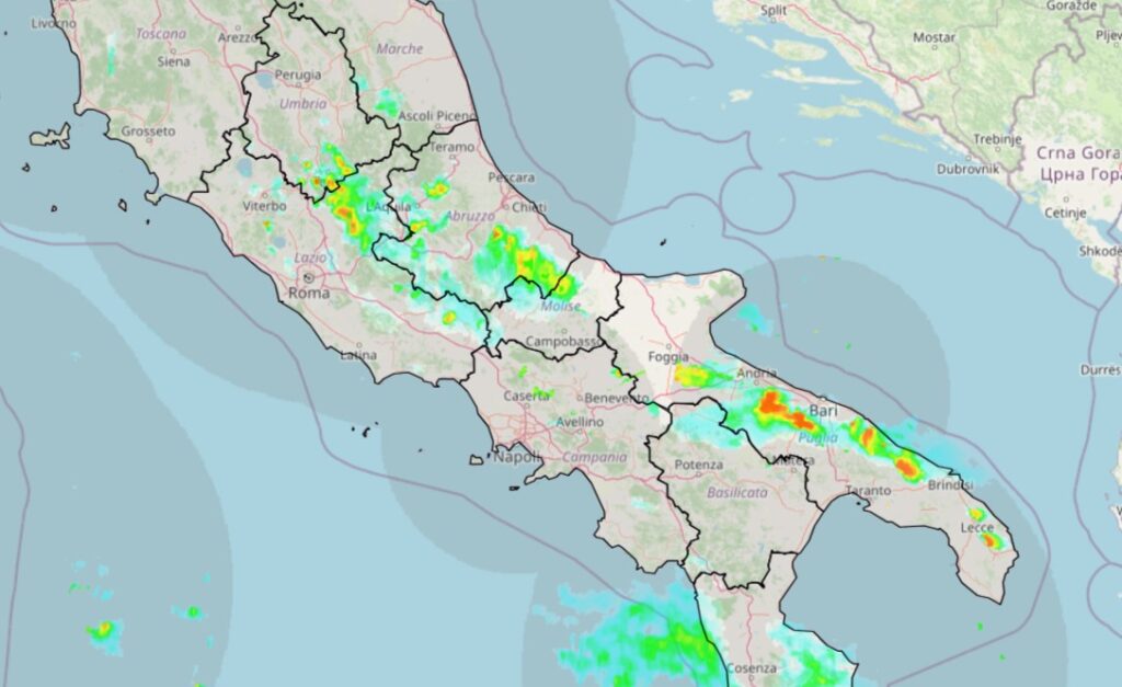 temporali abruzzo molise puglia lazio