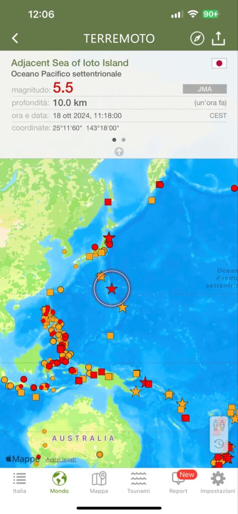 terremoto giappone isole vulcano