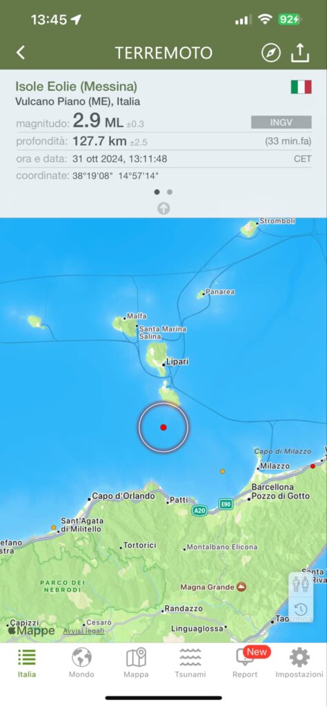 terremoto isole eolie