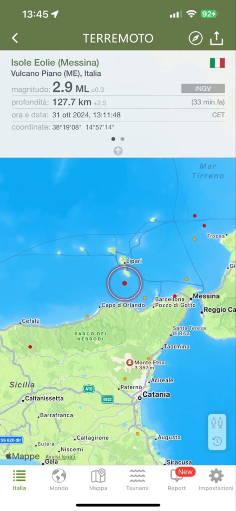 terremoto isole eolie