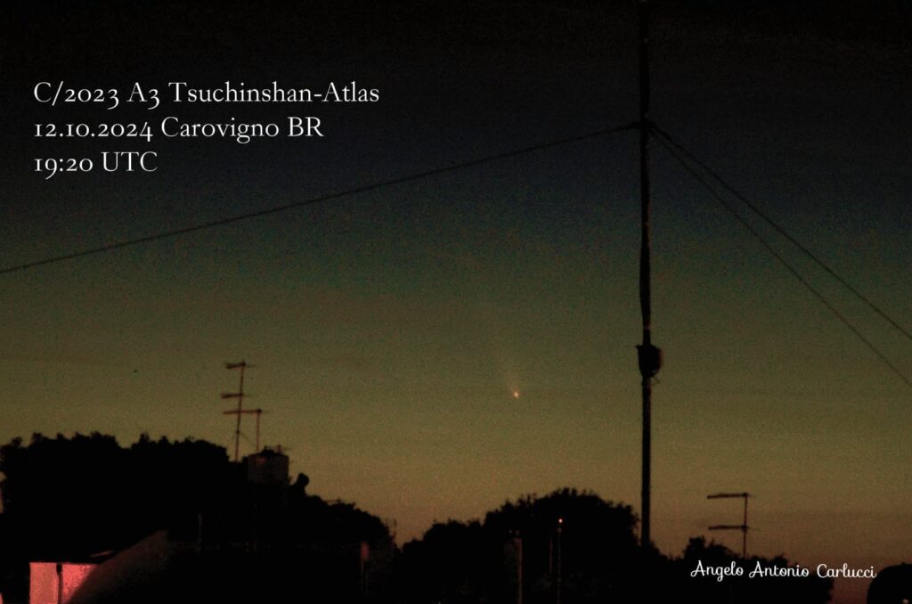 Cometa C2023 A3 Tsuchinshan-ATLAS carovigno