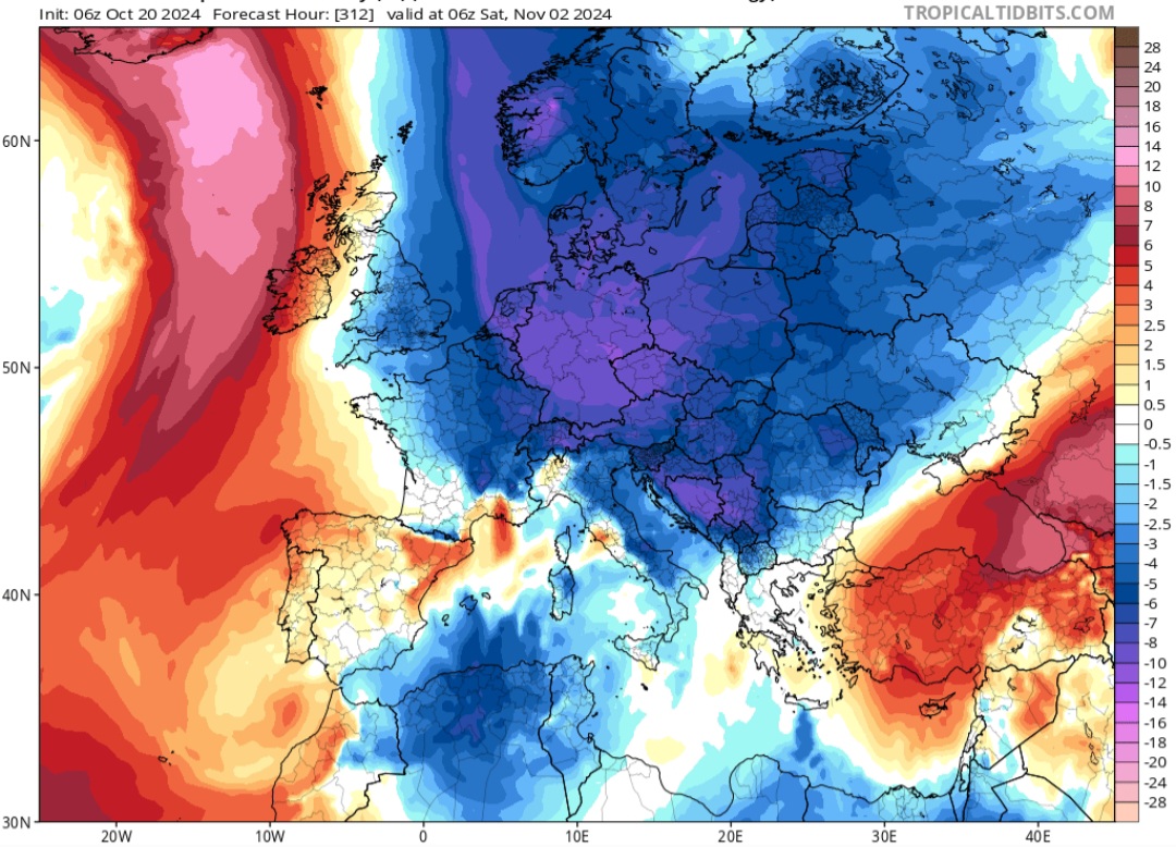 Gelo e neve a novembre: temperature previste