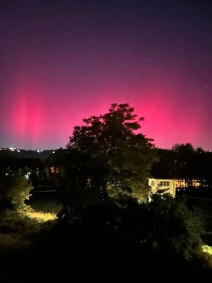 aurora boreale italia foto