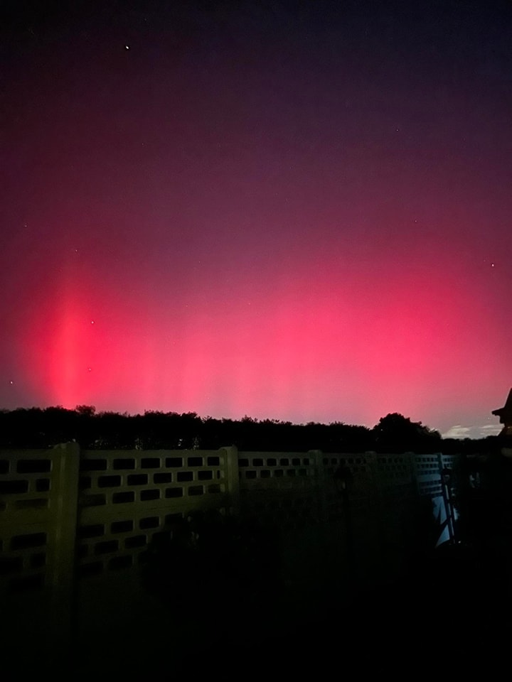 aurora boreale italia foto