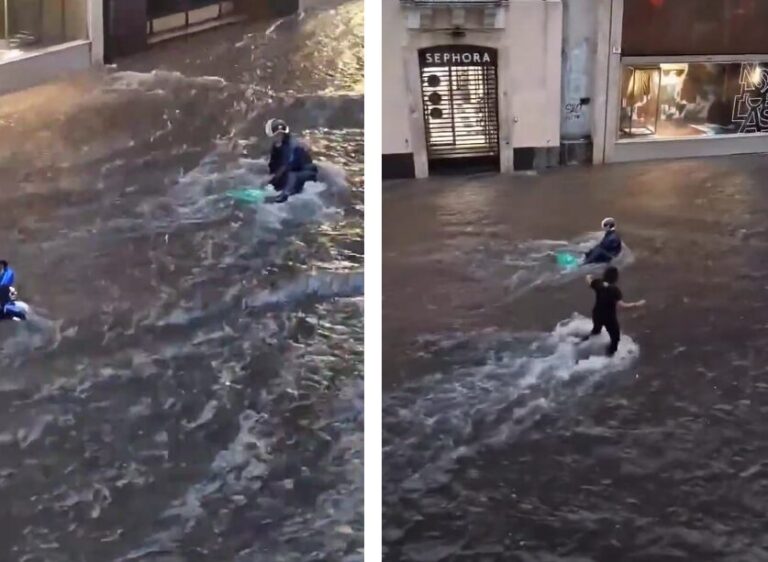 maltempo a catania via etnea