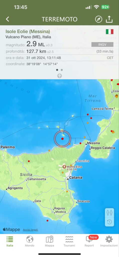 terremoto isole eolie