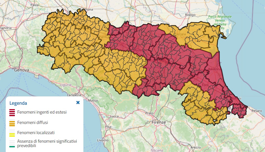 allerta meteo emilia romagna 19 ottobre 2024