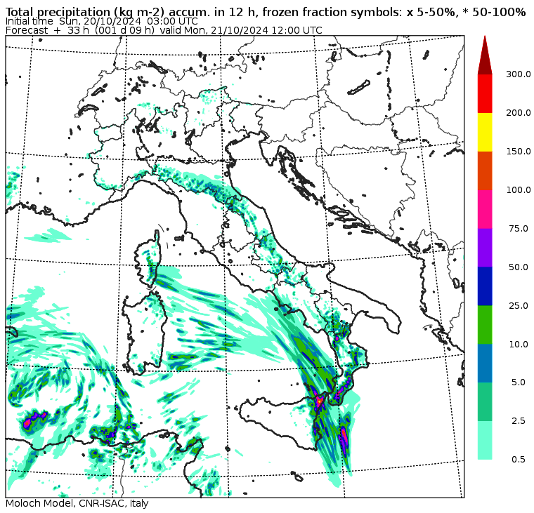 allerta meteo lunedì 21 ottobre 2024