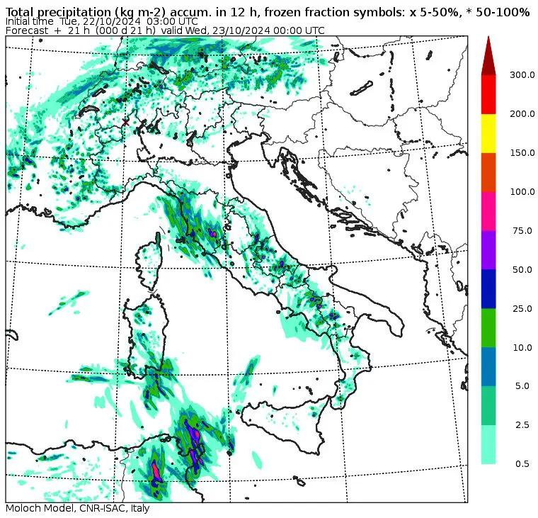 allerta meteo martedì 21 ottobre pomeriggio