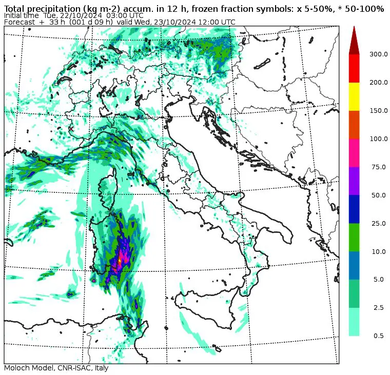 allerta meteo mercoledì 22 ottobre mattina