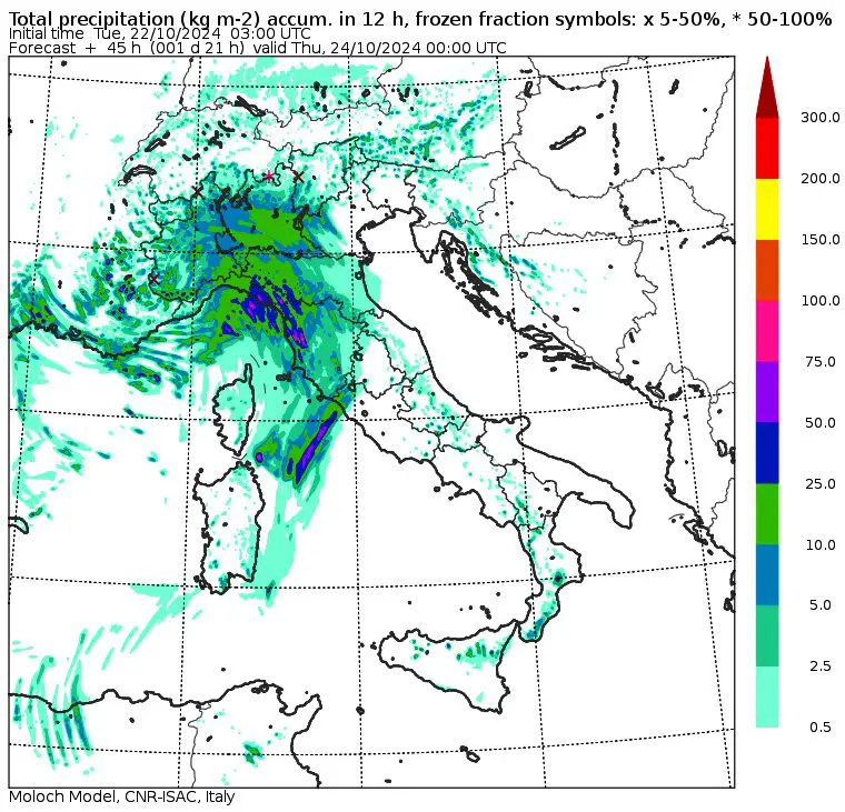 allerta meteo mercoledì 22 ottobre pomeriggio