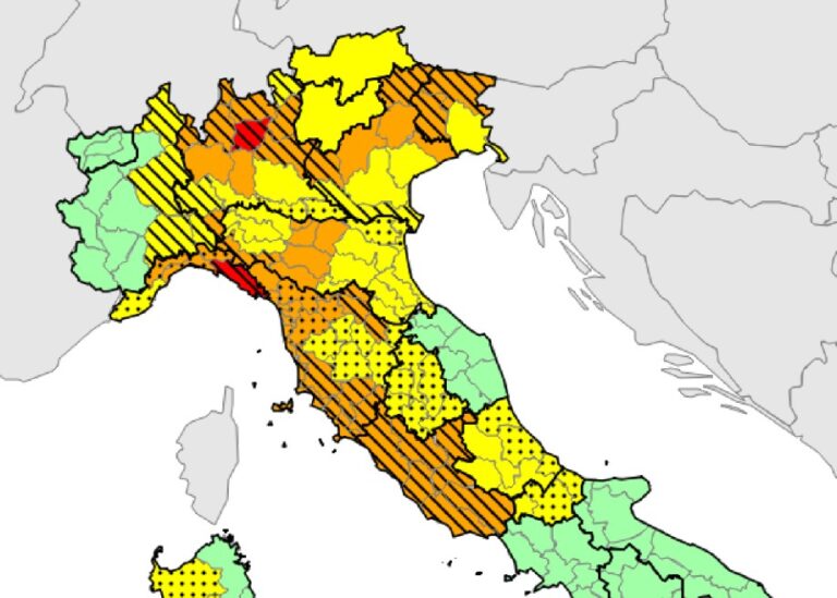 allerta meteo protezione civile 8 ottobre