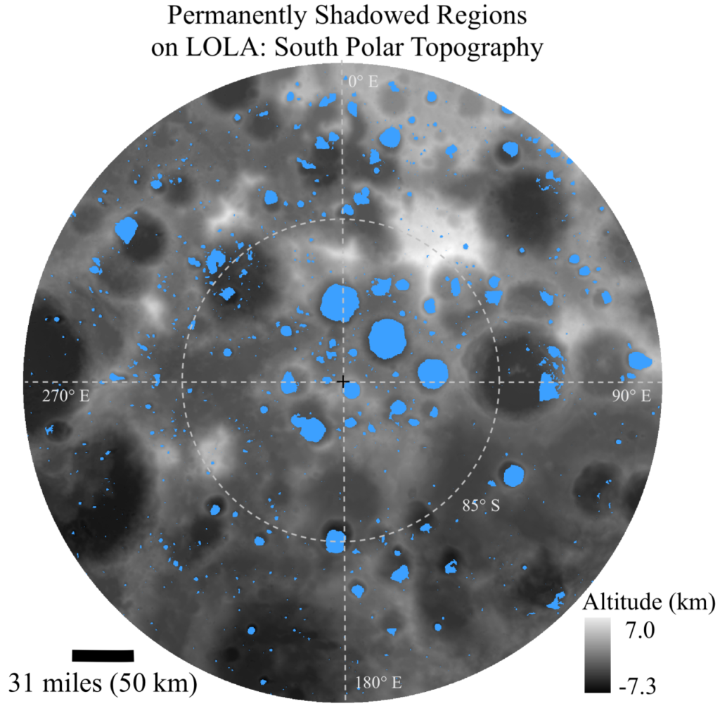 depositi ghiaccio luna