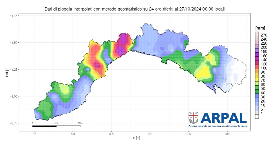 maltempo oggi allerta meteo liguria