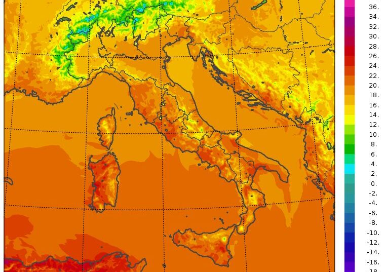 temperature massime 29 ottobre