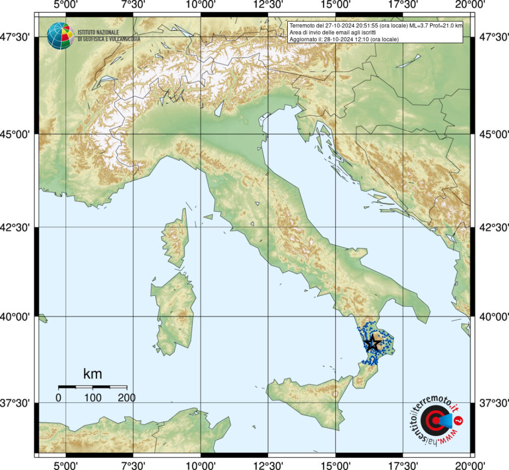 terremoto calabria paura cosenza