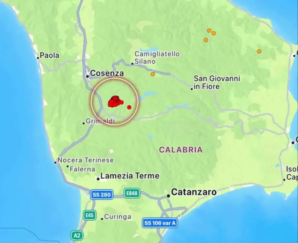 terremoto calabria paura cosenza