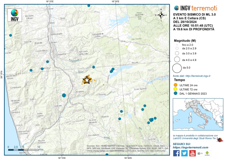 terremoto cellara calabria 28 ottobre 2024