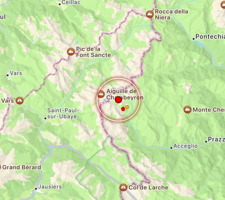 terremoto confine piemonte-francia