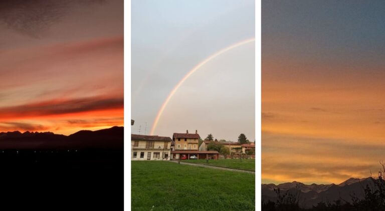 tramonto arcobaleno piemonte