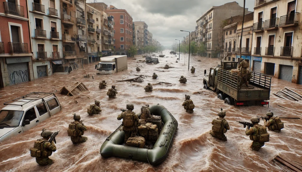 Alluvione Spagna militari