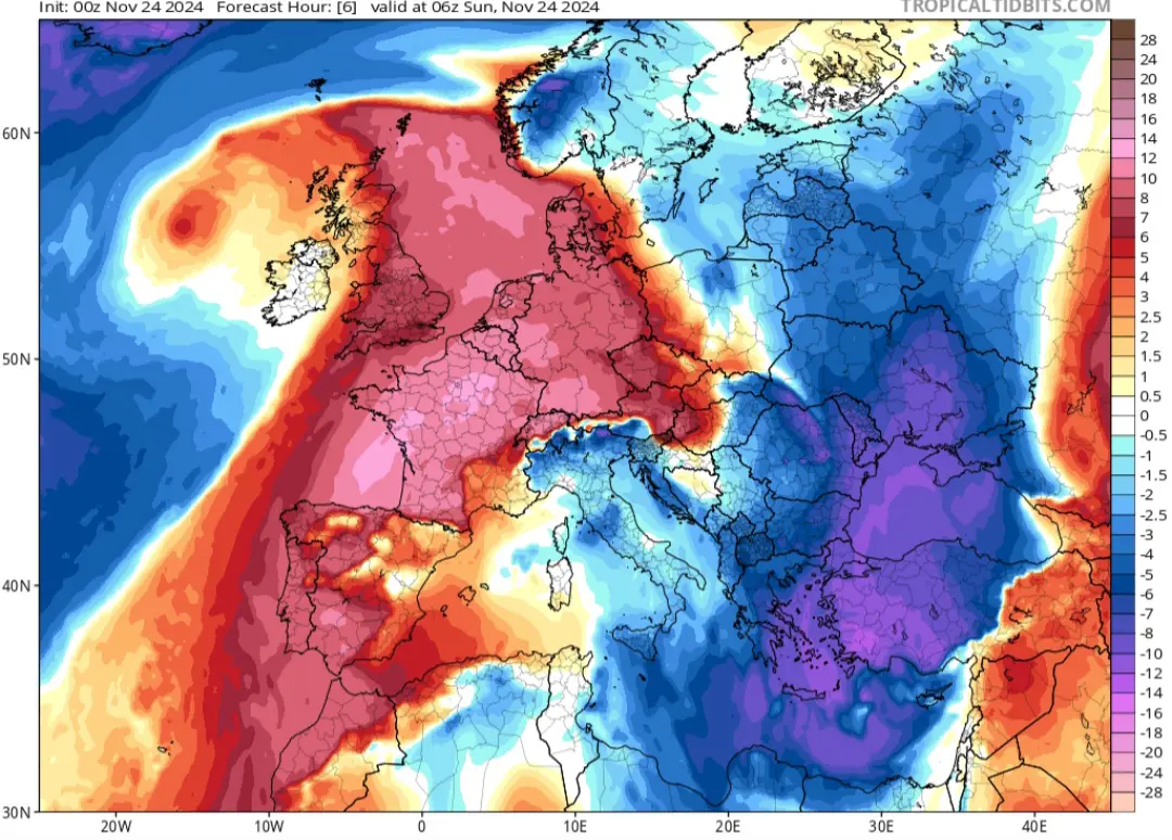 Caldo Europa occidentale