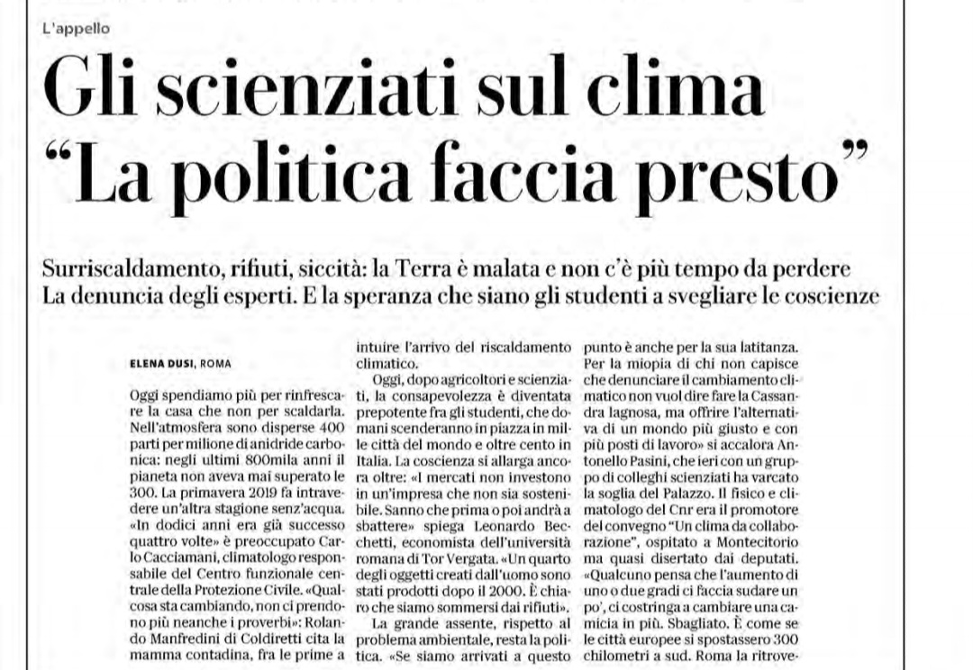 COP29 scienziati Vs politici