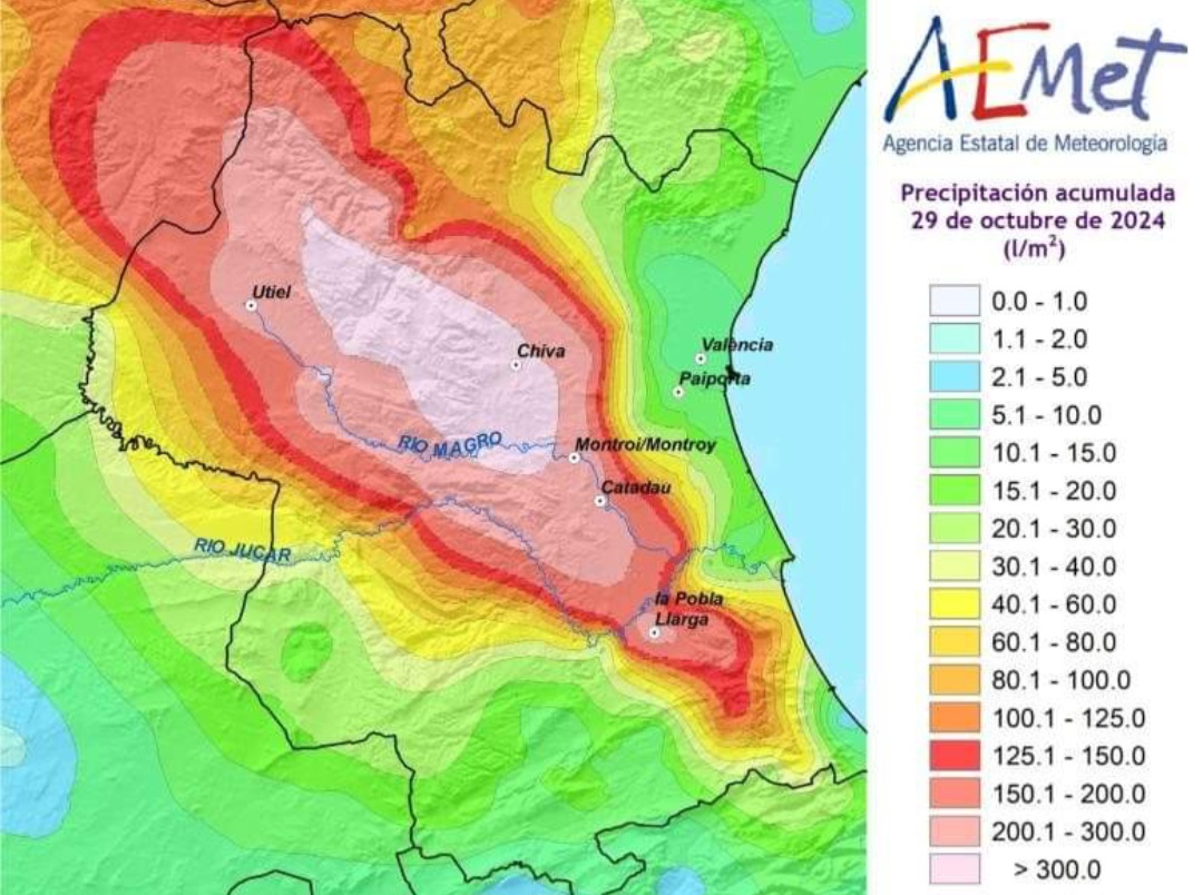 Dati AEMET alluvione Valencia 