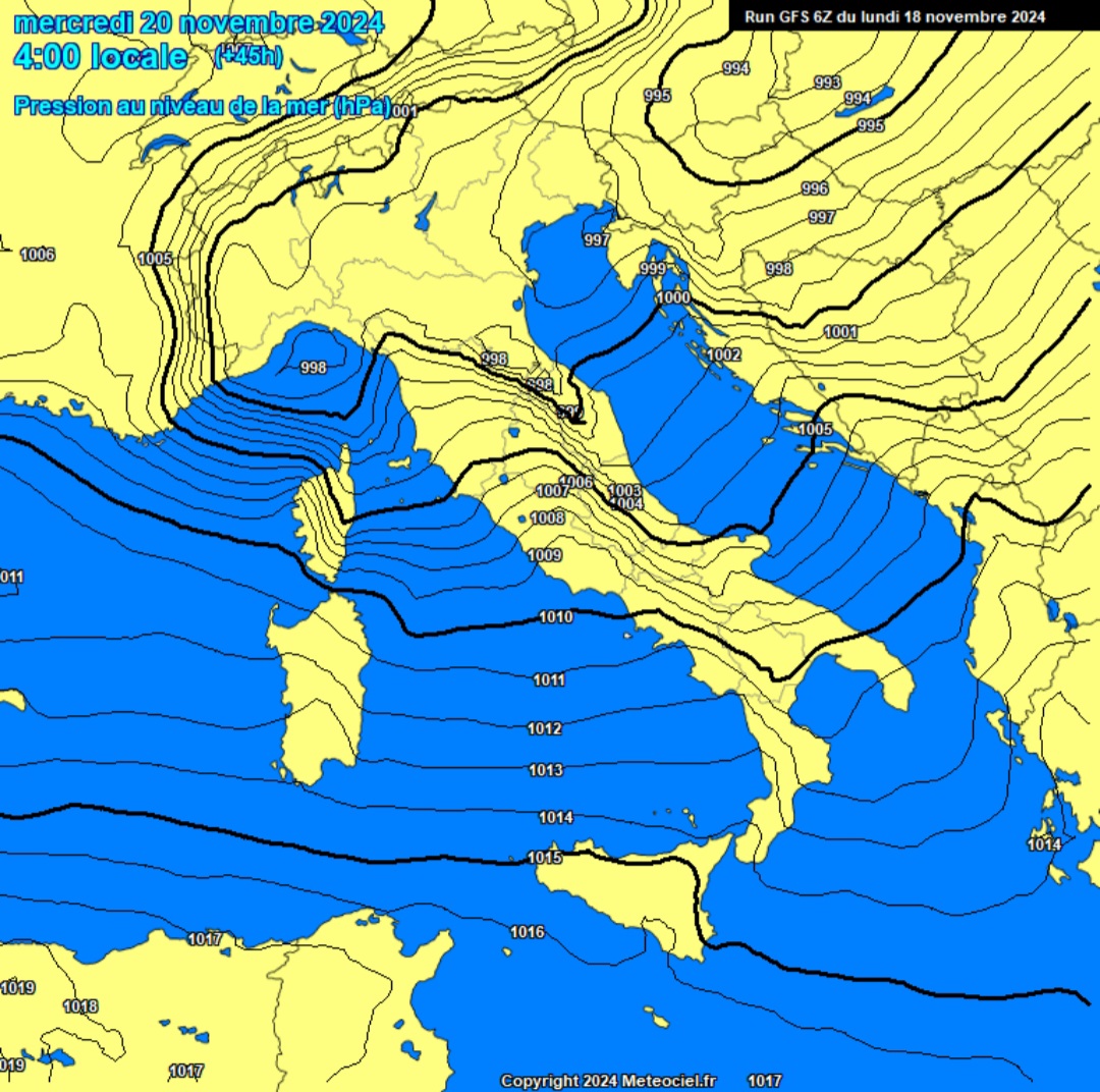 Vortice depressionario sul mar Ligure 