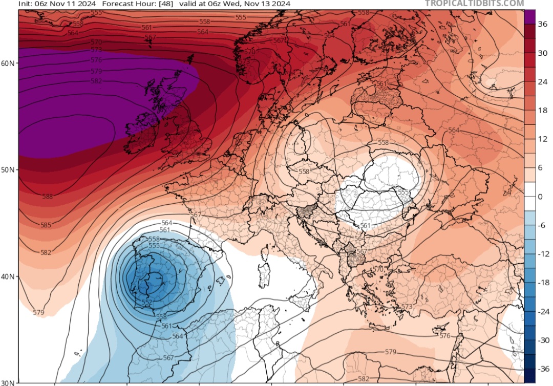 Goccia fredda in Spagna 