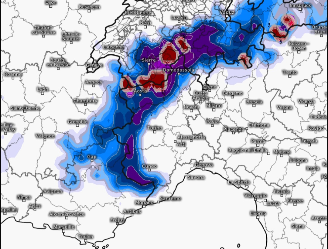 Neve prevista in Piemonte 