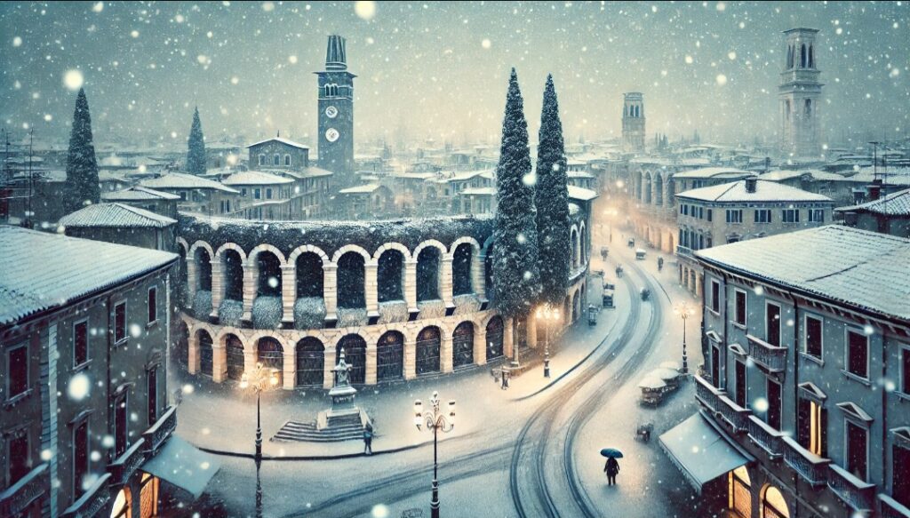 Neve Veneto, fiocchi a Verona