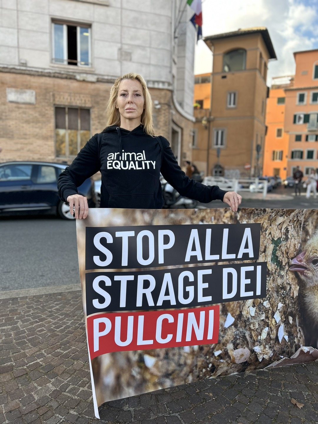 Protesta pulcini maschi