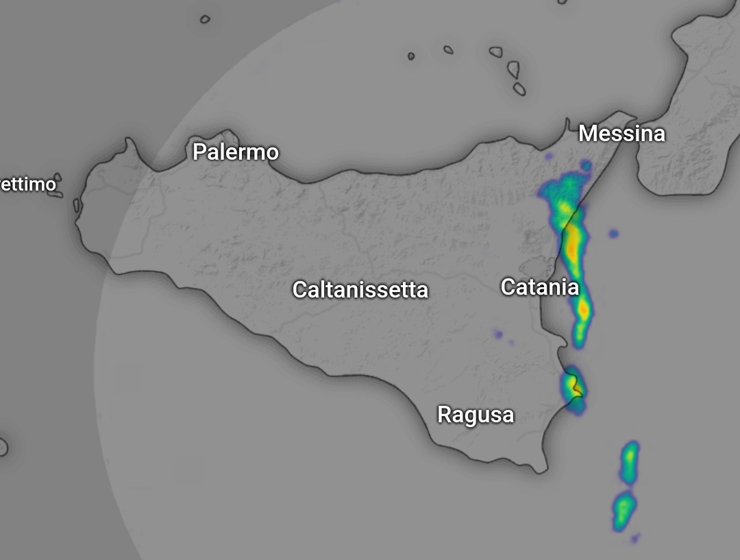 Rovesci localizzati in Sicilia 