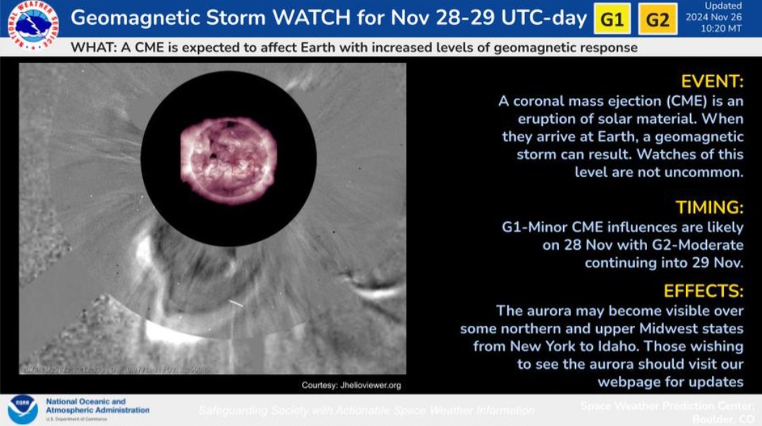 Allerta tempesta geomagnetica noaa