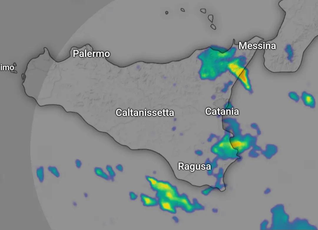 Temporali costa est Sicilia 