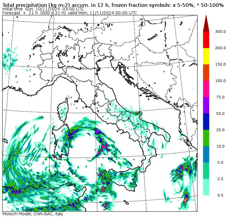 allerta meteo domenica 10 novembre sera