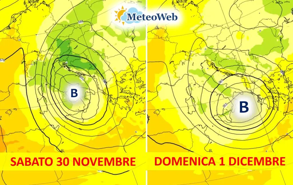 allerta meteo italia irruzione fredda weekend