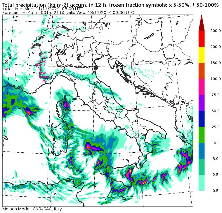 allerta meteo martedì 12 novembre pomeriggio sera