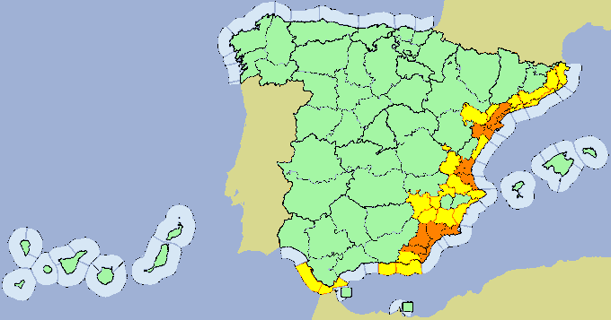 allerta meteo oggi spagna