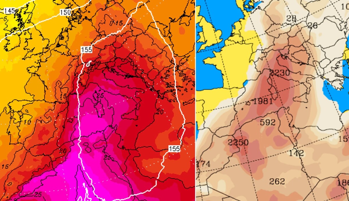 Ondata di caldo e sabbia dal Sahara 