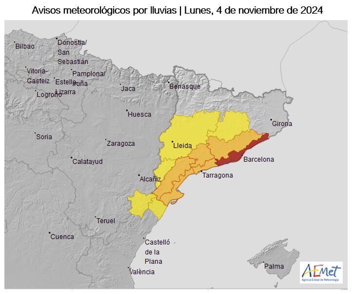 allerta meteo rossa spagna