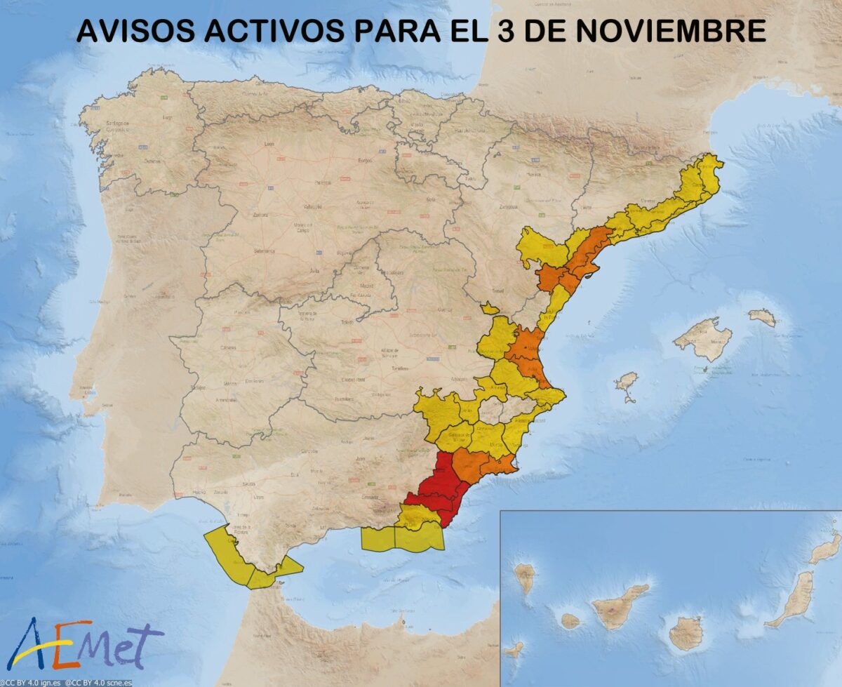 allerta meteo spagna almeria oggi